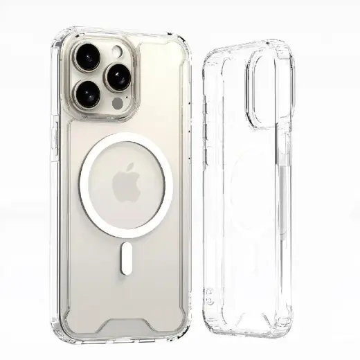 Clear Corner telefono dėklas su MagSafe palaikymu iPhone 16 Pro skaidrus