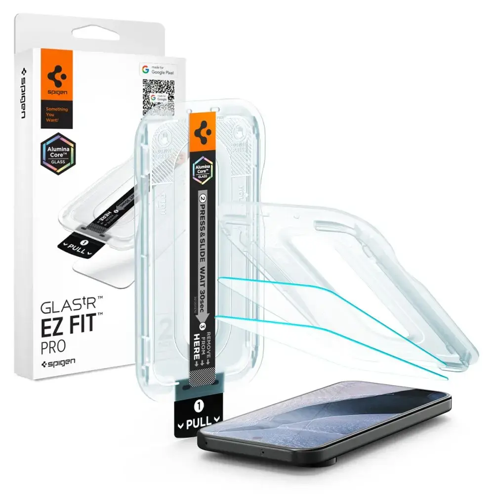 Spigen Glas.tR EZ Fit Pro AC karastatud kaitseklaas telefonile Google Pixel 11 Pro XL paigaldusraamiga (2 tk.)
