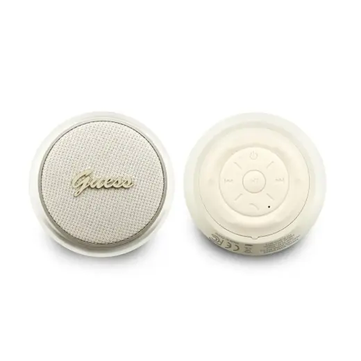 Guess Script Metal Logo Bluetooth Speaker 5W Gold