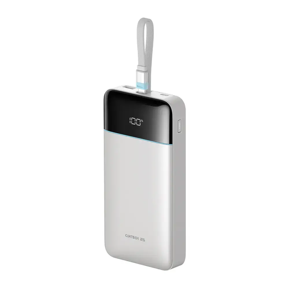Cuktech LPB252N ārējais akumulators (powerbank) | 25 000 mAh | 120W | USB-C | balts