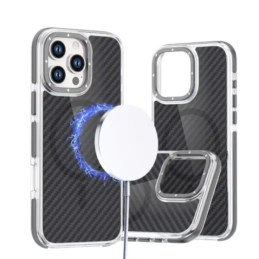 Case for iPhone 17 Pro / 18 Pro Fiber compatible with MagSafe gray