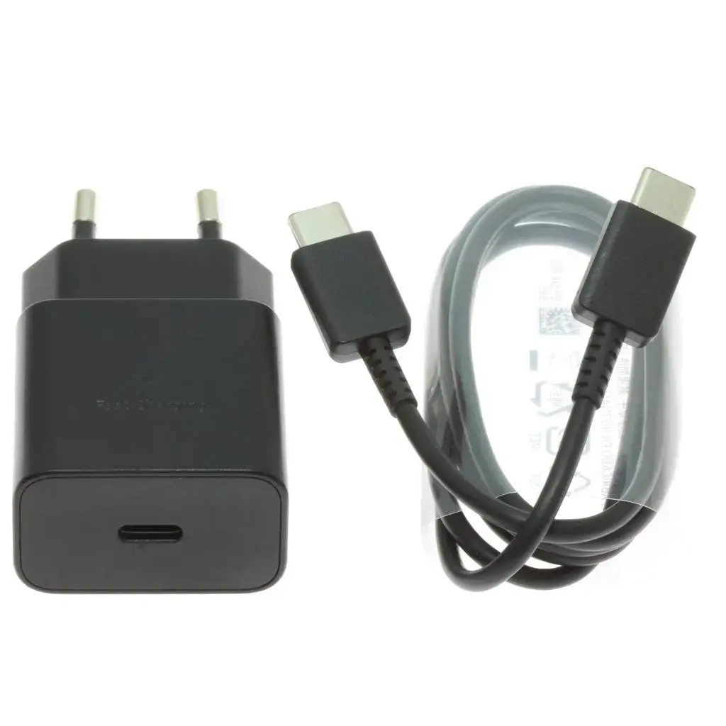 Samsung EP-T1510EBE tīkla lādētājs | 15W | USB-C | ar USB-C uz USB-C vadu komplektā | melns (OEM)