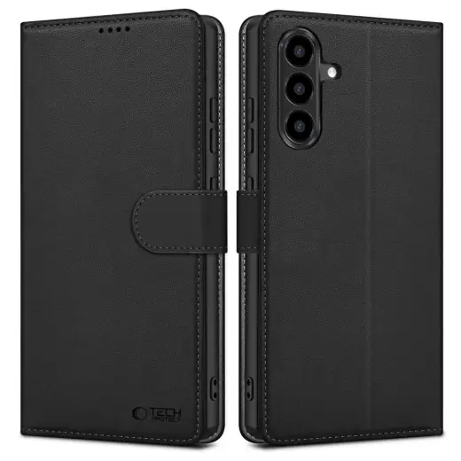 TECH-PROTECT Wallet knyginio tipo telefono dėklas Samsung Galaxy A57 (A576) juodas