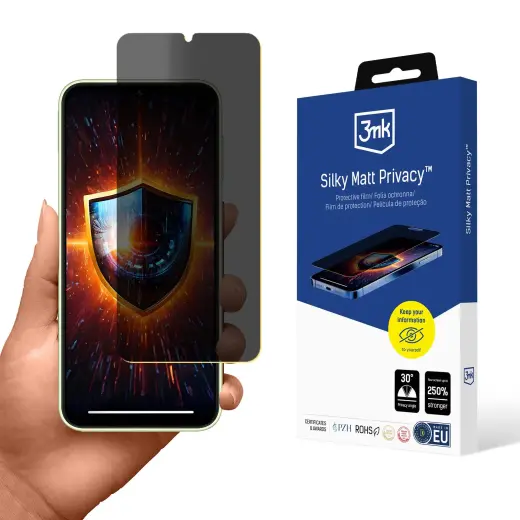 3mk Silky Matt Privacy aizsargplēve telefona ekrānam Samsung Galaxy A14 4G (A145) (privātuma efekts)