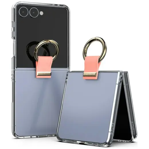 Mercury Golden Bell Clear telefoni ümbris Samsung Galaxy Z Flip 8 (F776) roosa