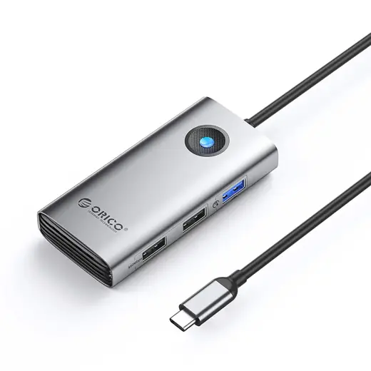 Orico PW11-5P dokkimisjaam | USB-C kuni 1x USB 3.0, 2x USB 2.0, 1x USB-C, 1x HDMI | 60W | hall