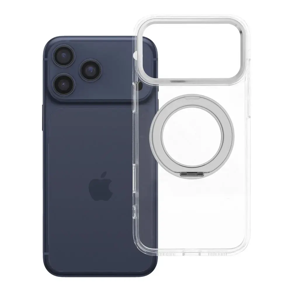 Frame Circle Stand maciņš ar statīvu un MagSafe atbalstu telefonam iPhone 18 Pro Max | iPhone 17 Pro Max caurspīdīgs