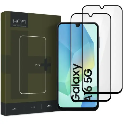 HOFI GLASS PRO+ защитное стекло для телефона Samsung Galaxy A16 4G | 5G черный 2 шт.