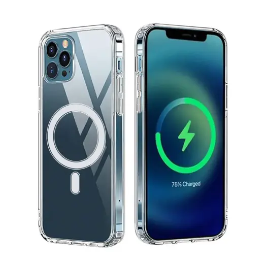 Fusion Mag anti shock 1.5mm silicone telefoni ümbris MagSafe toega iPhone 16 Plus läbipaistev