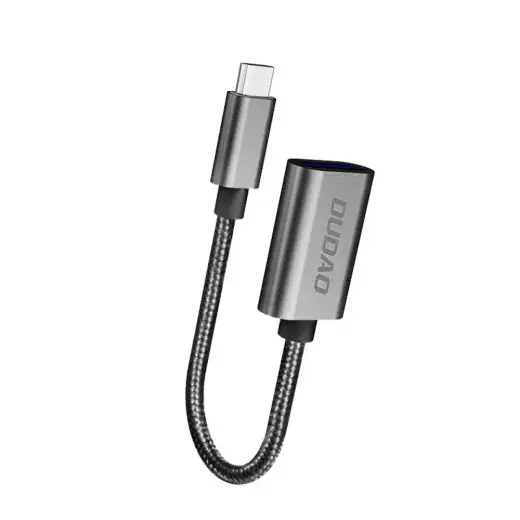 Dudao L15T adapteris | USB-C į USB 2.0 | pilkas