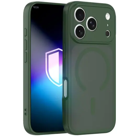 3mk Misty MagCase чехол с поддержкой MagSafe для телефона iPhone 17 Pro | iPhone 18 Pro зелёный