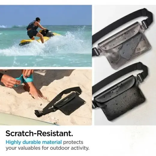 Spigen Universal Waterproof Waist Bag black universal waterproof waist bag AMP04532