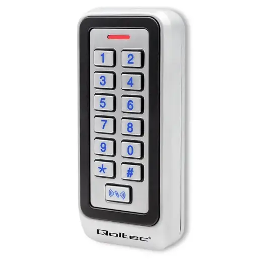 Qoltec 52443 Code lock TRITON  with RFID reader Code | Card | key fob | IP68 | EM