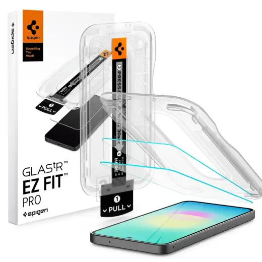 Spigen GLAS.tR EZ Fit Pro karastatud kaitseklaas telefonile Samsung Galaxy A27 5G (A276) paigaldusraamiga (2 tk.)