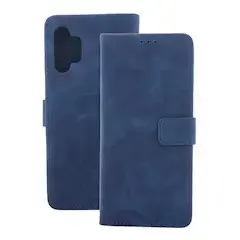 Fusion Smart Suede knyginio tipo telefono dėklas Samsung Galaxy A16 5G (A166) mėlynas