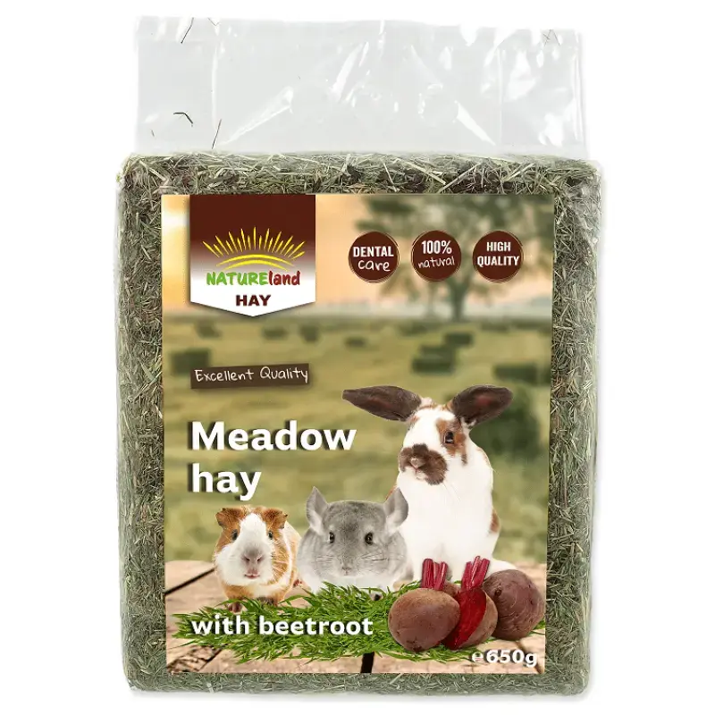Placek WC Nature Land Meadow hay with red beets, 650g. Siens ar bietēm