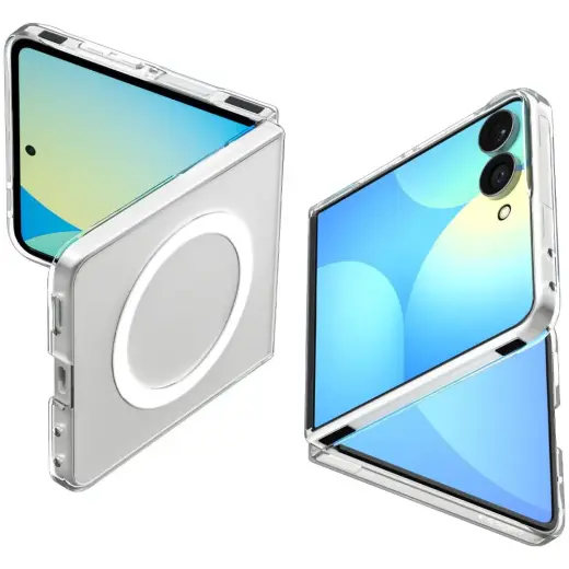 Spigen AirSkin telefono dėklas su MagSafe palaikymu Samsung Galaxy Z Flip 8 (F776) baltas