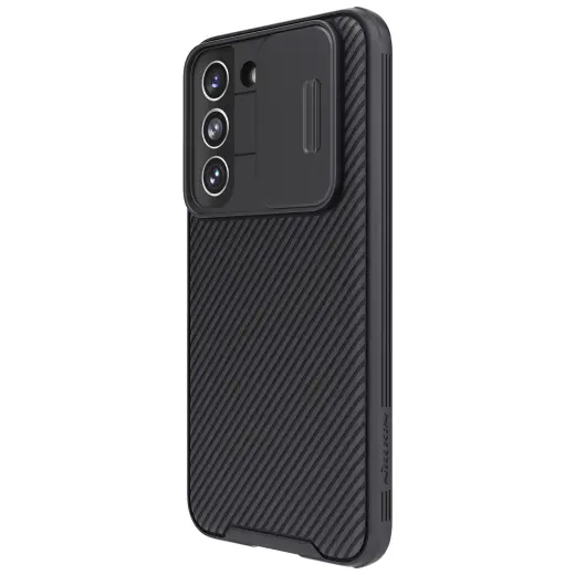 Nillkin CamShield Pro Hard maciņš telefonam Samsung Galaxy S22 (S901) melns (ar kameras aizsargu)