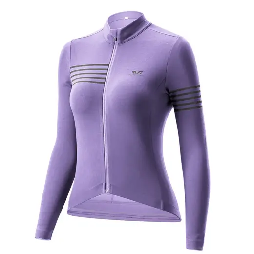 Rockbros YPW065 TVI Women's Long Sleeve Cycling Jersey Fall/Winter L - Purple