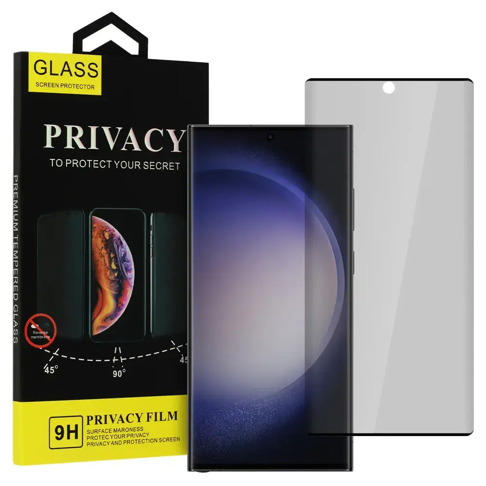 Privacy Glass aizsargstikls telefona ekrānam Galaxy S23 Ultra (privātuma efekts)