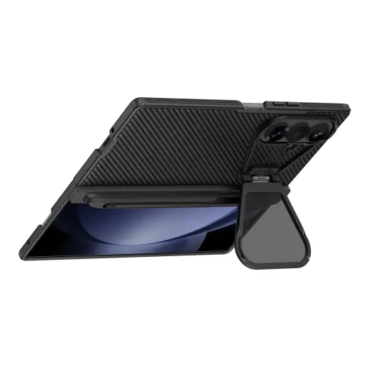 Nillkin CamShield Prop telefono dėklas su stovu Samsung Galaxy Z Fold 8 Ultra (F976) juodas (su kameros apsauga)