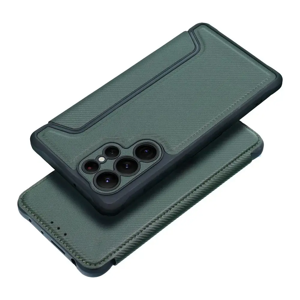 RAZOR knyginio tipo telefono dėklas Samsung Galaxy A27 5G (A276) žalias