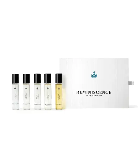 Set Reminiscence: Souffle Ambre, Eau De Toilette, Unisex, 11 ml + Dolce Riviera, Eau De Parfum, Unisex, 11 ml + Rose Tentation, Eau De Parfum, Unisex, 11 ml + Le Rem, Eau De Toilette, Unisex, 11 ml + Bois Etoile, Eau De Parfum, Unisex, 11 ml