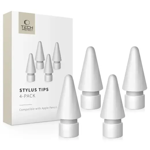 TECH-PROTECT STYLUS TIPS 4-PACK APPLE PENCIL WHITE