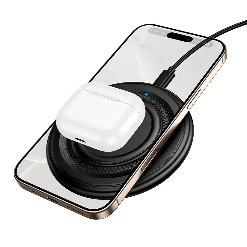 Borofone BQ40 Crown bezvadu lādētājs | Qi | 15W | melns