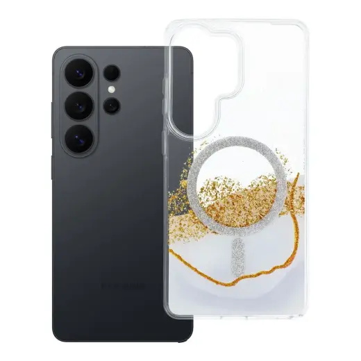 Golden telefono dėklas su MagSafe palaikymu Samsung Galaxy S26 Ultra (S948) baltas