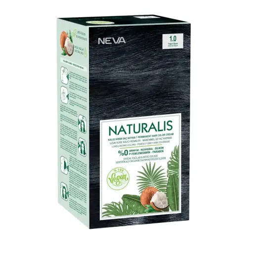 Naturalis, Neva, Vegan & Natural Ingredients, Permanent Hair Dye, 1.1 Black Blue, 150 ml