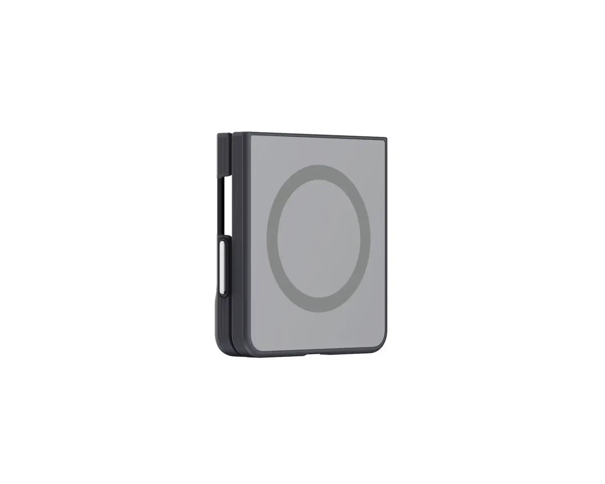 Samsung Mirror Magnet grāmatveida maciņš telefonam Samsung Galaxy Z Flip 8 (F776) sudraba krāsā