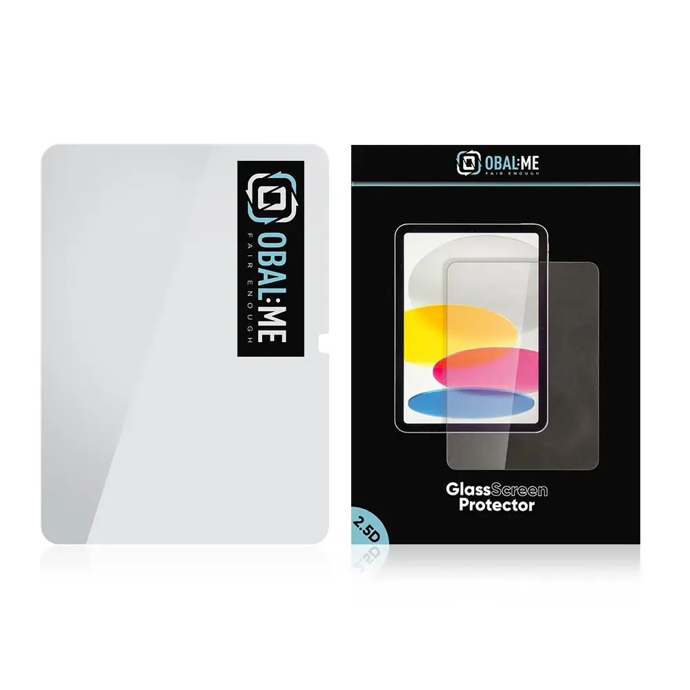OBAL:ME 2.5D Glass Screen Protector for Apple iPad 10.9 2022/11 2025 Clear