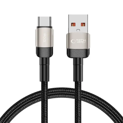 Tech-Protect UltraBoost Evo data transfer and charging cable | USB-C to USB-C | 100W | 1m | brown