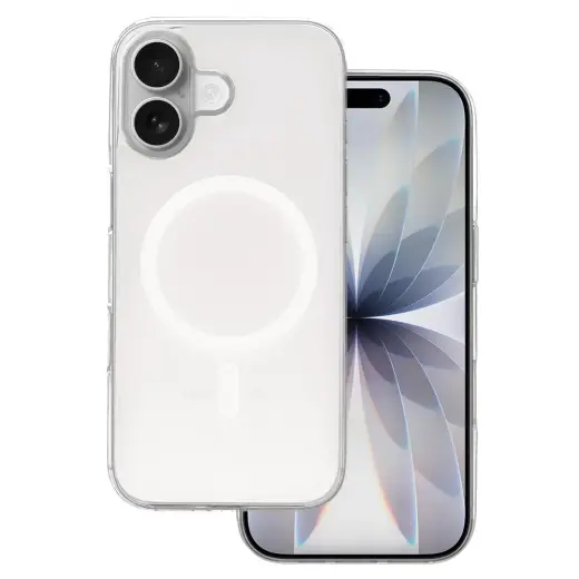 Glossy maciņš ar MagSafe atbalstu telefonam iPhone 17 balts