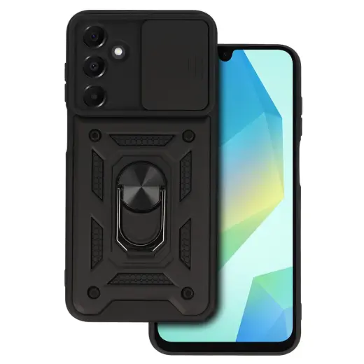 Slide Camera Armor Case for Samsung Galaxy A16 4G/5G Black