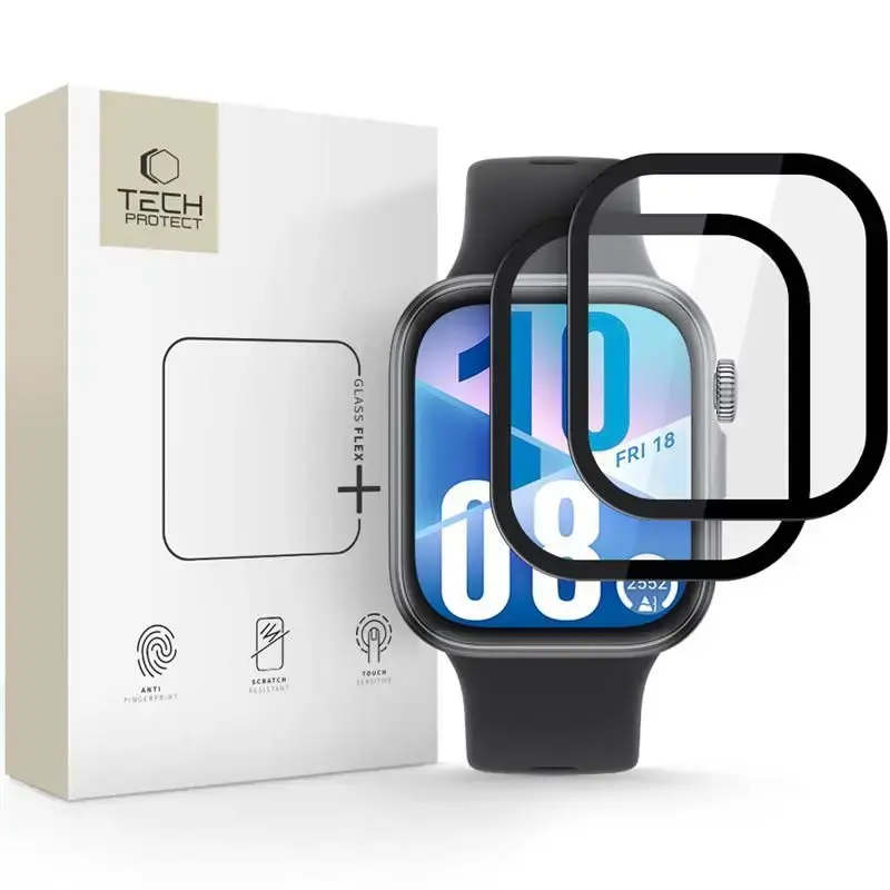 SZKŁO HYBRYDOWE TECH-PROTECT GLASS FLEX+ 2-PACK HUAWEI WATCH FIT 3 | 4 BLACK