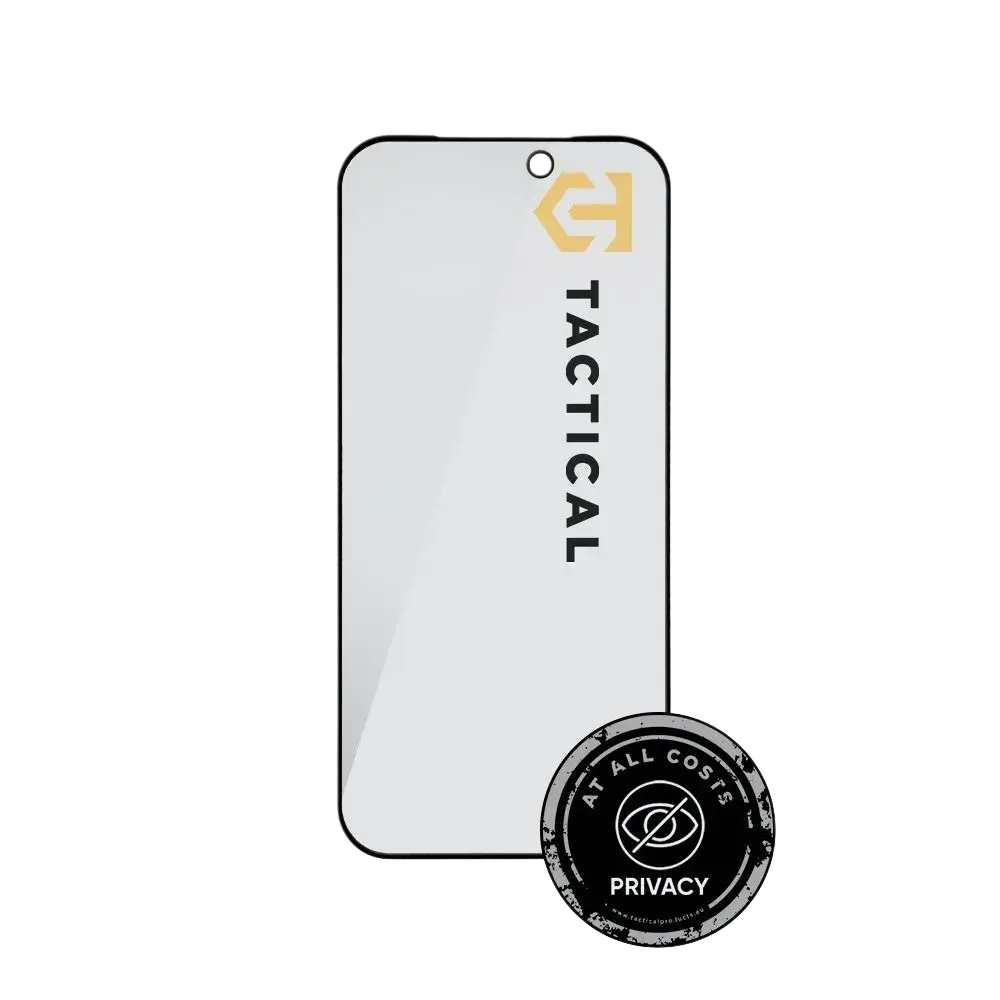 Tactical Glass Shield Privacy Stealth 5D grūdintas apsauginis stiklas telefonui iPhone 18 Pro (privatumo efektas)