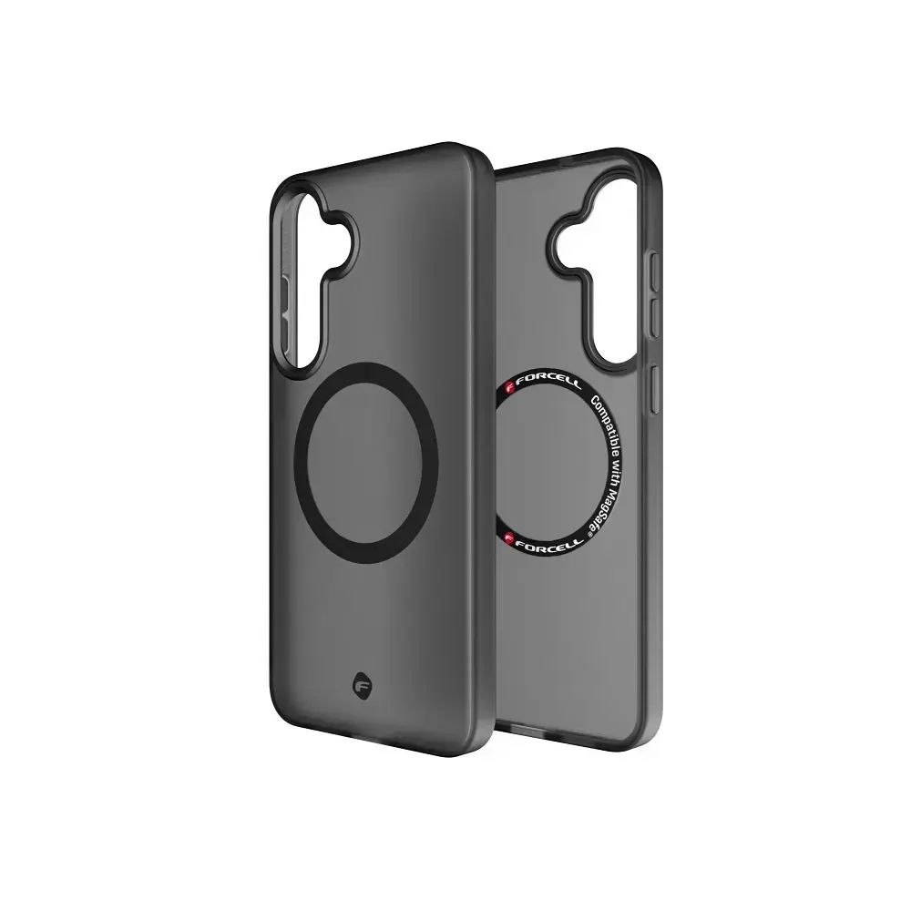 Forcell F-Protect Levels Dual Layer 4D telefono dėklas su MagSafe palaikymu Samsung Galaxy S25+ juodas (Military)