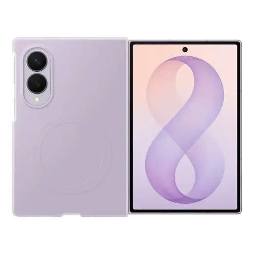 Samsung Silicone Magnet чехол с поддержкой MagSafe для телефона Samsung Galaxy Z Fold 8 (F971) фиолетовый (защитная плёнка в комплекте)