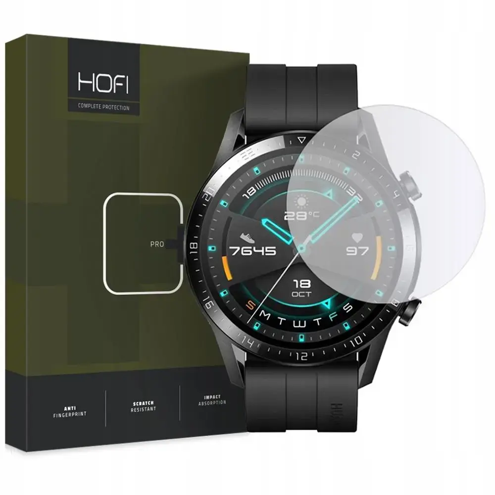 Hofi aizsargstikls priekš Huawei Watch GT 2 (46 mm) | caurspīdīgs