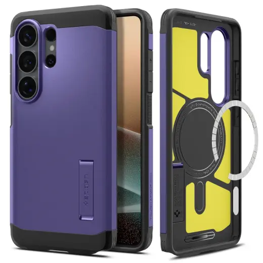 Spigen Tough Armor Mag maciņš ar MagSafe atbalstu telefonam Samsung Galaxy S26 Ultra (S948) violets