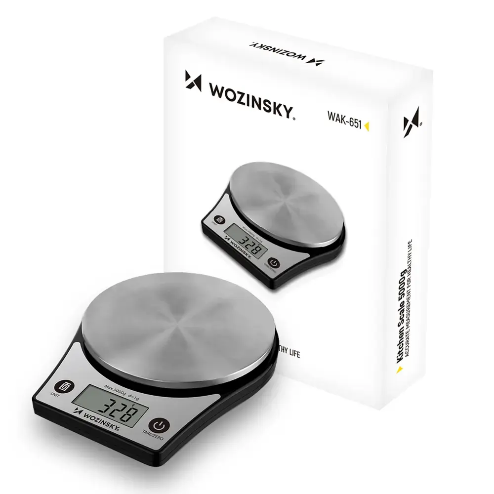 Wozinsky WAK-651 Kitchen Scale with LCD Display up to 5 kg - Black