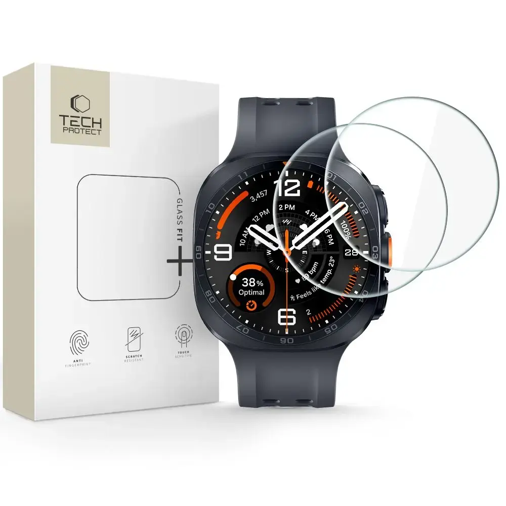 Tech-Protect aizsargstikls priekš Samsung Galaxy Watch Ultra 2 (47 mm) | caurspīdīgs (2 gab.)