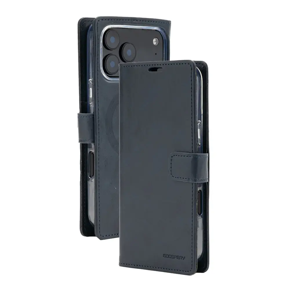 Mercury BlueMoon Diary MagSafe Case for iPhone 17 Pro Max / 18 Pro Max Navy Blue