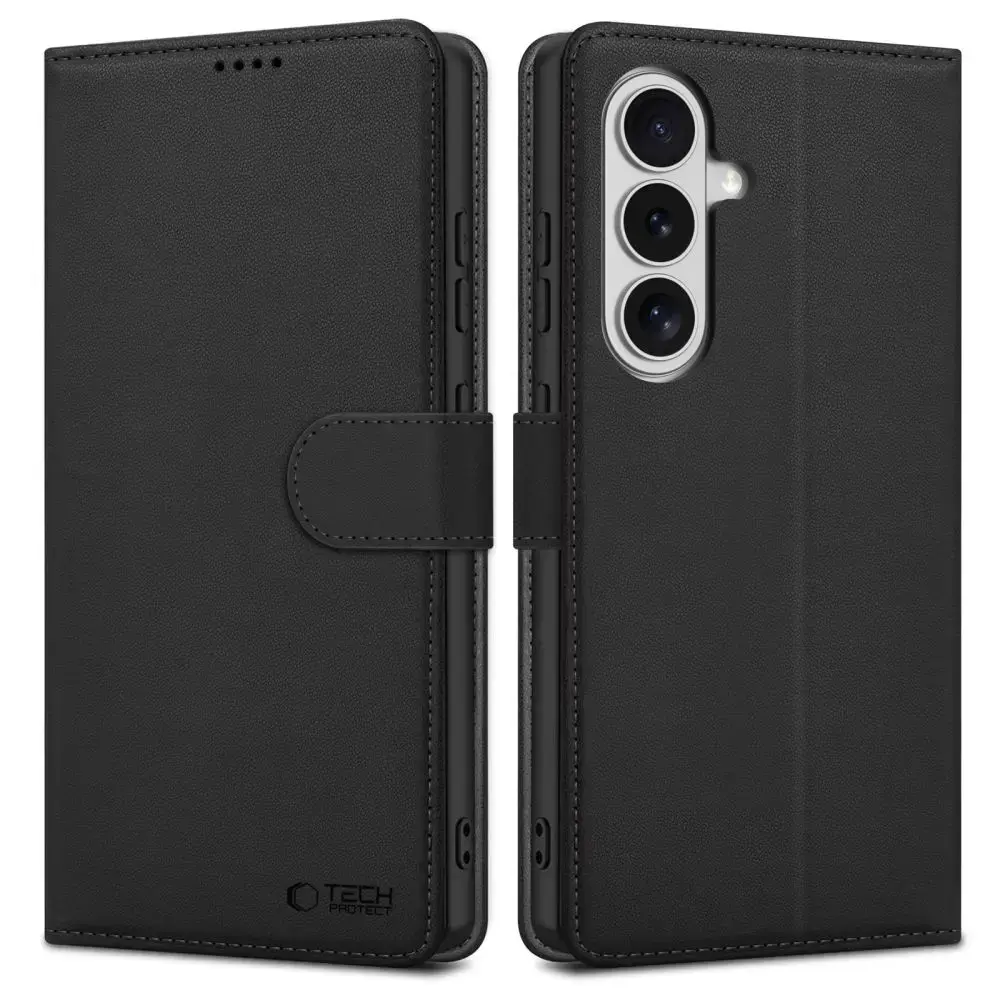 TECH-PROTECT knyginio tipo telefono dėklas Samsung Galaxy S26 (S942) juodas