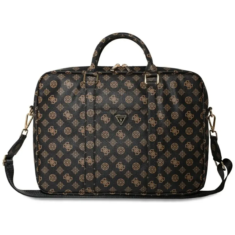 Guess 4G Peony Triangle Logo portatīvā datora soma 16" melna