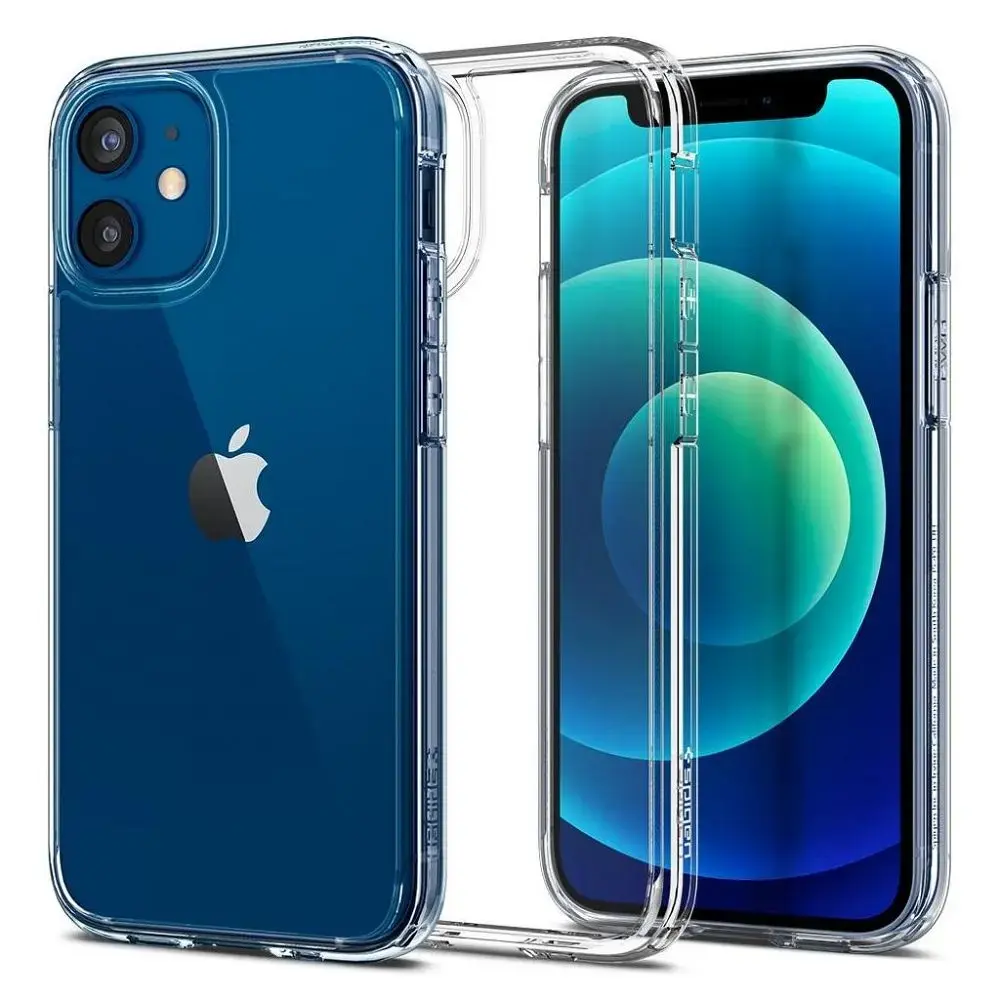 Clear 2 mm telefono dėklas iPhone 12 Mini skaidrus