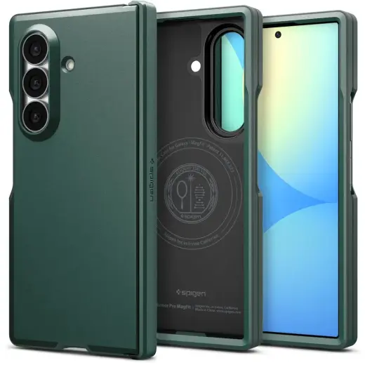 Spigen Tough Armor Pro telefono dėklas su MagSafe palaikymu Samsung Galaxy Z Fold 8 Ultra (F976) žalias