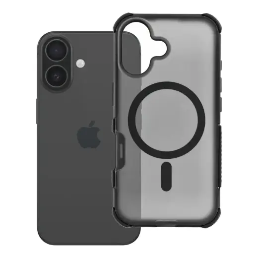 Forcell F-Protect BumperX Premium telefono dėklas su MagSafe palaikymu iPhone 16 juodas